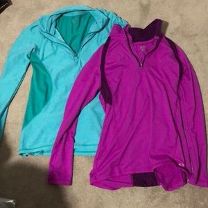 Champion 1/4 zip bundle one purple one aqua